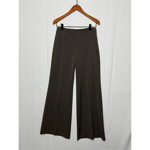 Vintage 90s C.C. Outlaw Olive Green Wide Leg Center Pleat Stretch Trouser Size 8